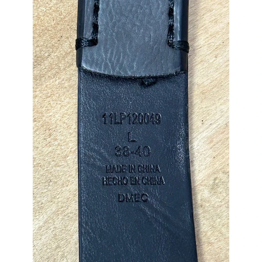 Levi's Belt‎ Mens L Black Synthetic Leather 11LP120049 Hexagonal Buckle Casual